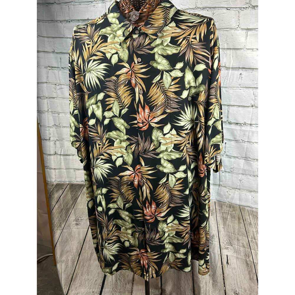 Big Mans Tropical Print Button Down Shirt 4XLT